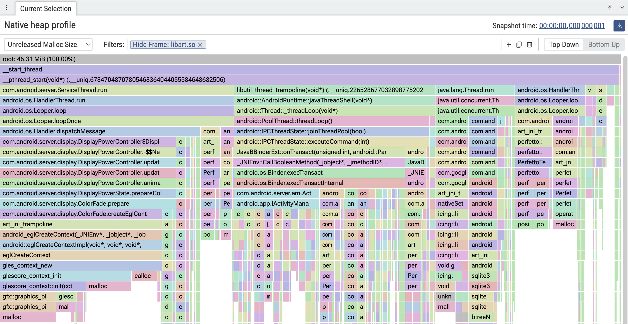 heapprofd flamegraph
