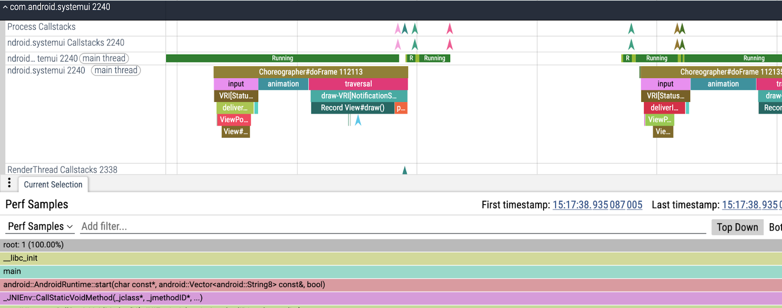 Callstack tracks