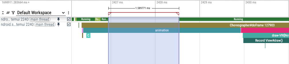 Trace with problem